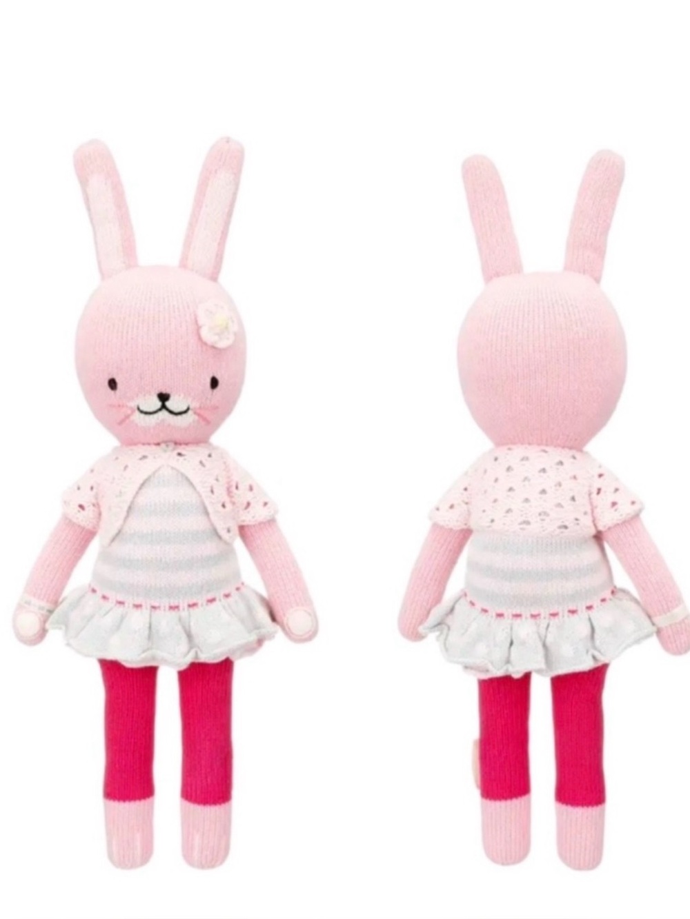 Cuddle + Kind Chloe The Bunny Pink Organic Cotton Plush